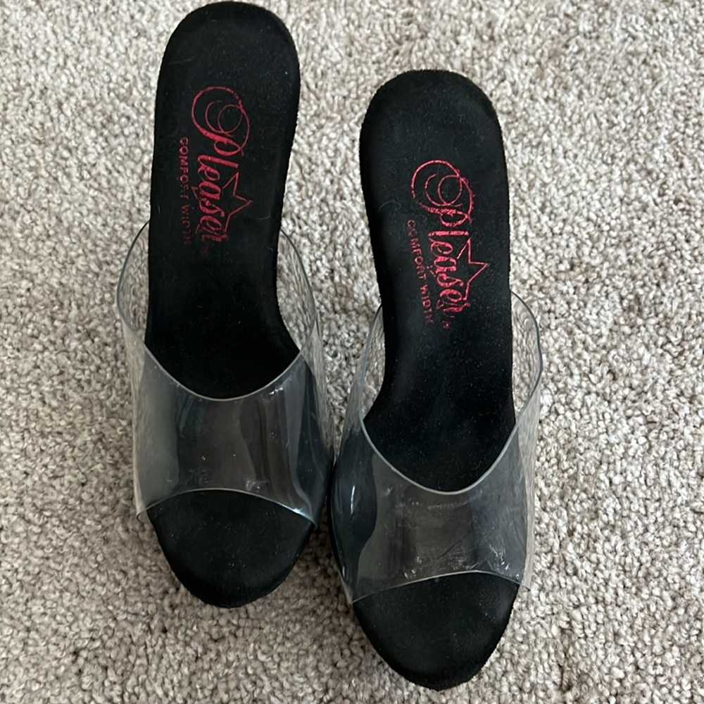 Pleaser black patent slides - Picture 4 of 5